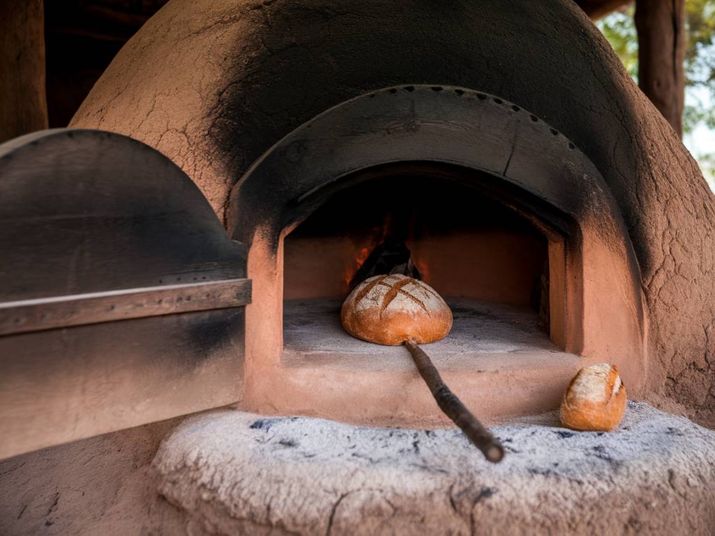 recette traditionnelle de pain cuit dans un four en terre