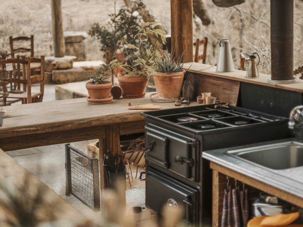 la construction d'une cuisine en plein air : astuces pour un espace rustique