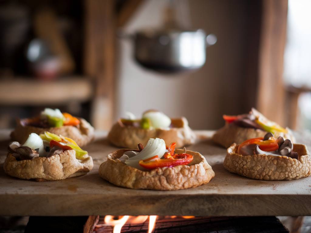 recette de galettes paysannes cuites sur un feu de bois