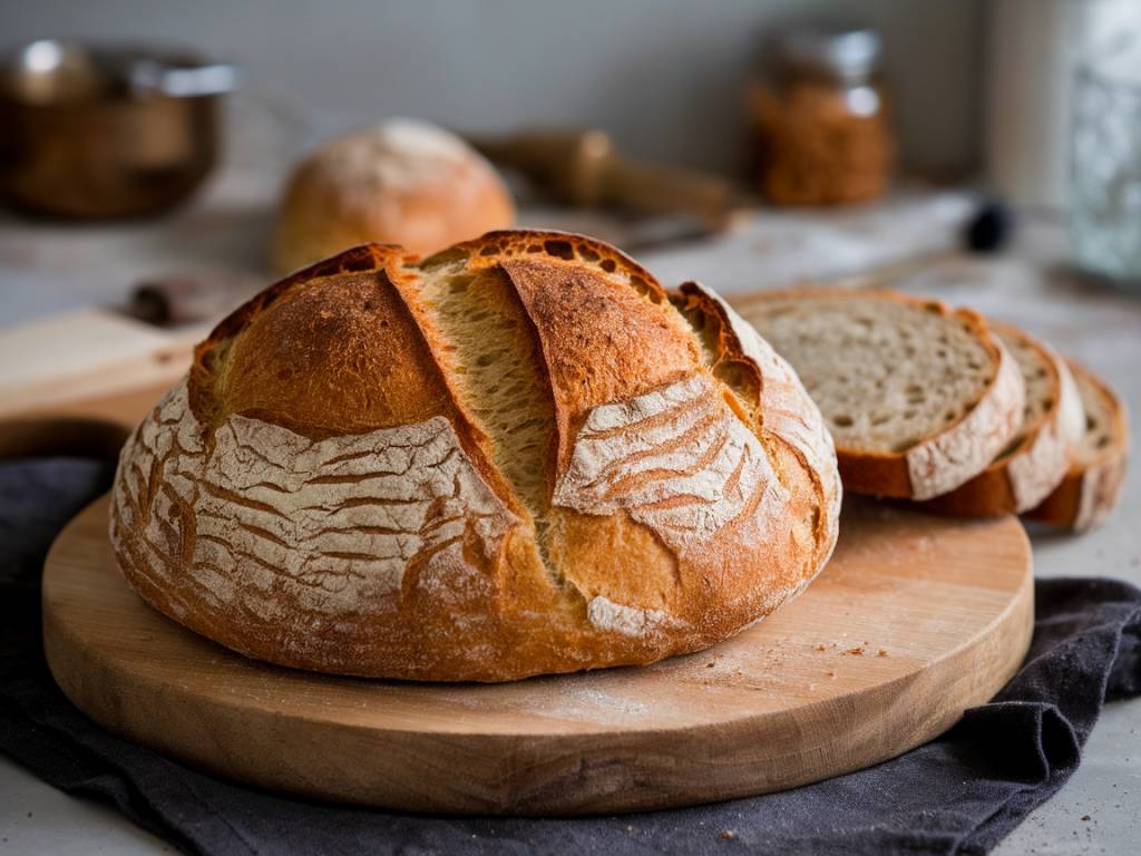 recette de pain au levain maison cuit dans un four à bois